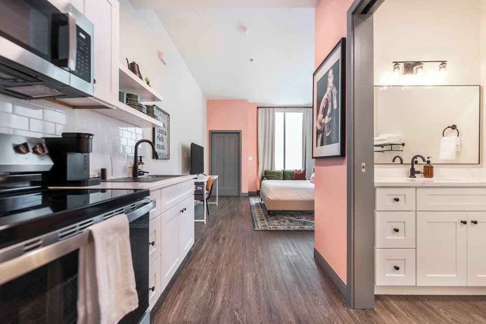 Cook, relax, and unwind—all in one chic space.