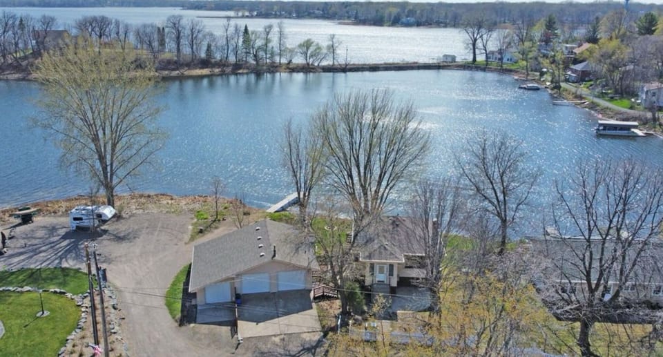 Beautiful lake front property with lake access and dock for your boat. 