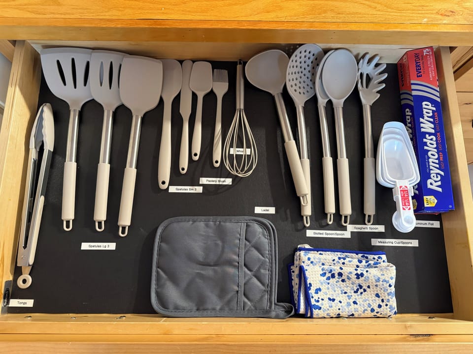 Utensils for all cooking and baking needs.