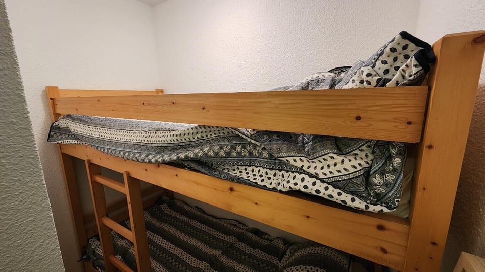 Cabin with bunk beds for two people, ideal for children