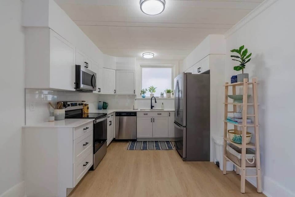 Cook like a pro in the fully stocked kitchen—equipped with all the essentials for delicious home-cooked meals!