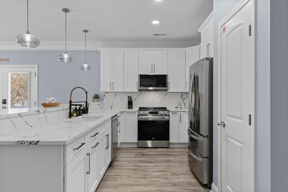 The kitchen in Chasing Waves is well stocked and ready for whatever you desire to whip up. 