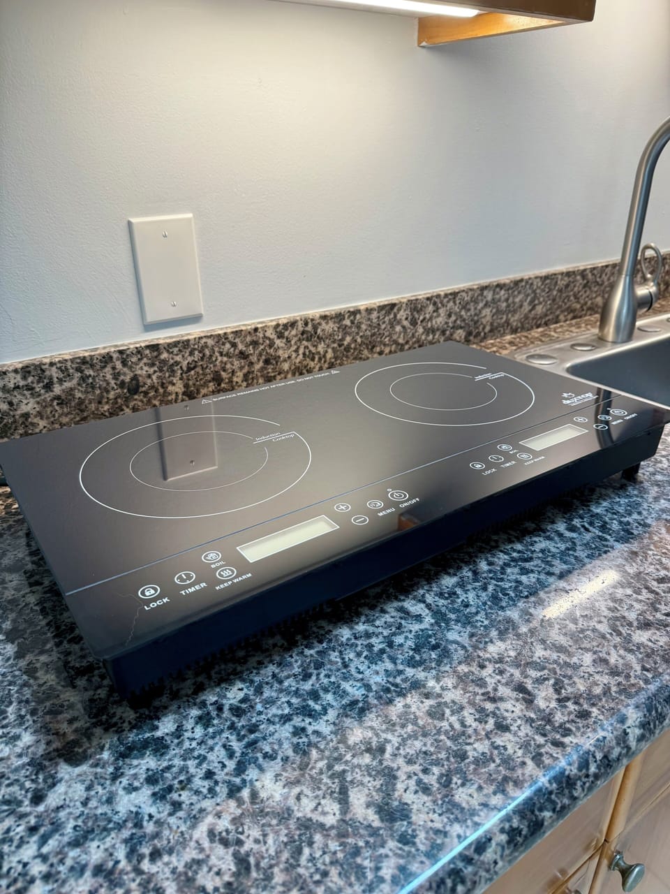Two burner induction cooktop