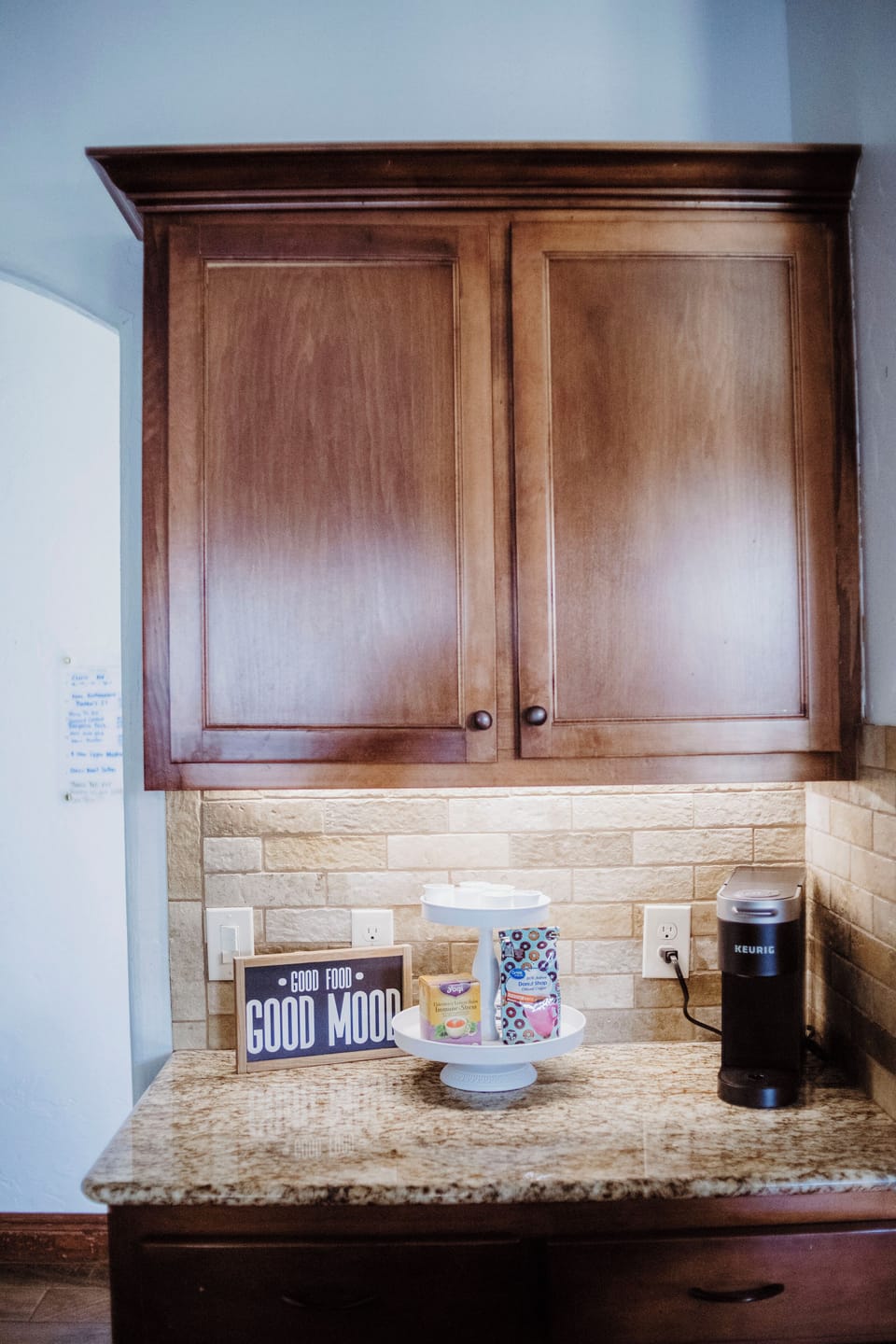 coffee bar in kitchen