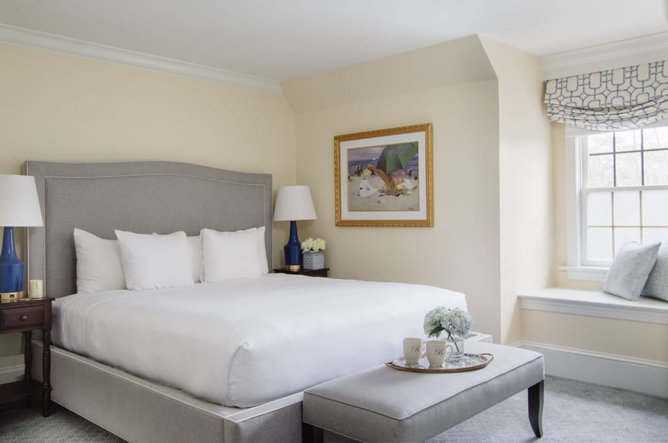 Elegant and serene, this beautifully designed bedroom is the perfect escape for a tranquil getaway.