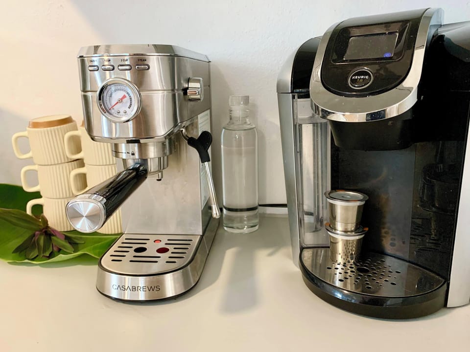 1st fl espresso maker and keurig