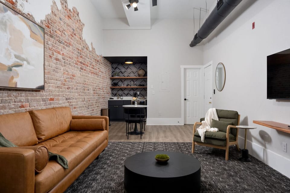 Just renovated! With the original historic brick