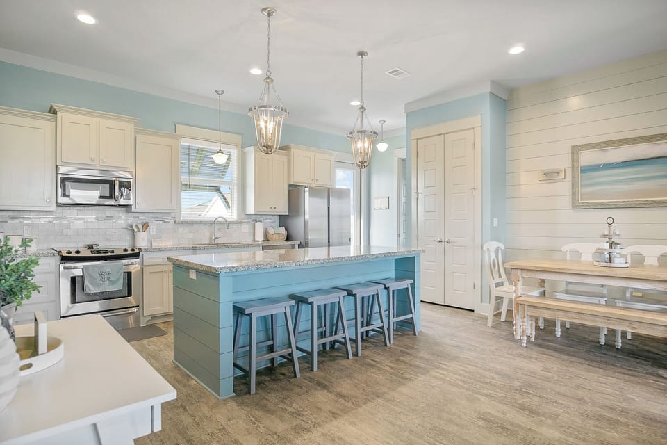 Cook up your favorites with stainless appliances and all the essentials.