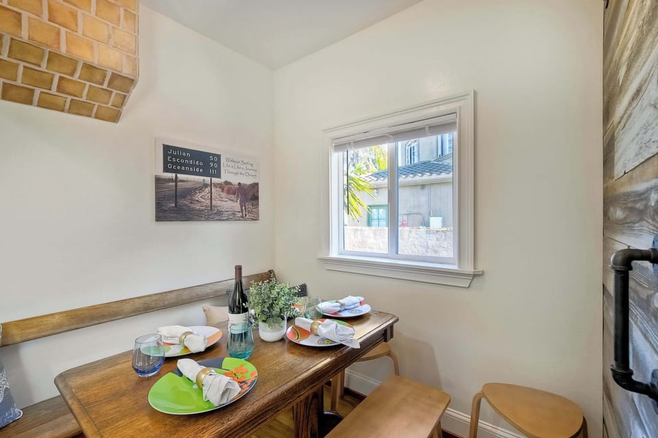 Dining table with seating for up to 6