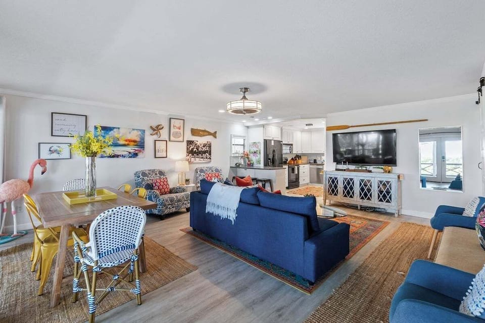 Whether you're curling up for a movie night on the large Smart TV with free WIFI or soaking in the fresh air from the second-floor balcony, this space is designed for relaxation. Children's game can be found in console.