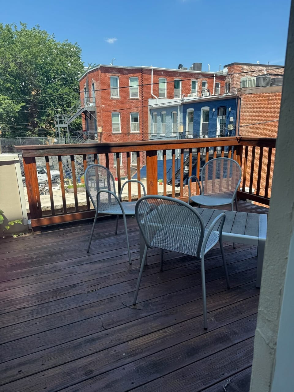 Porch off 3rd floor back bedroom