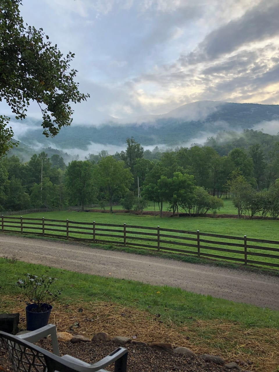 Horse farm across the street and White Rock Mountain