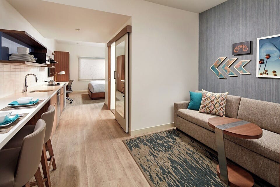Settle in with an open-concept suite made for relaxing.