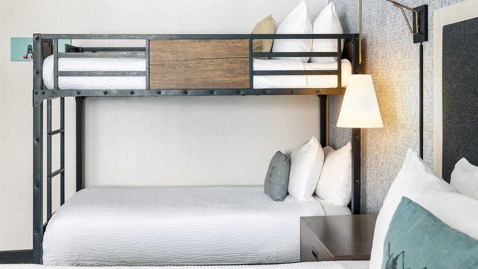 Stretch out with extra bunks for friends, kids, or family.
