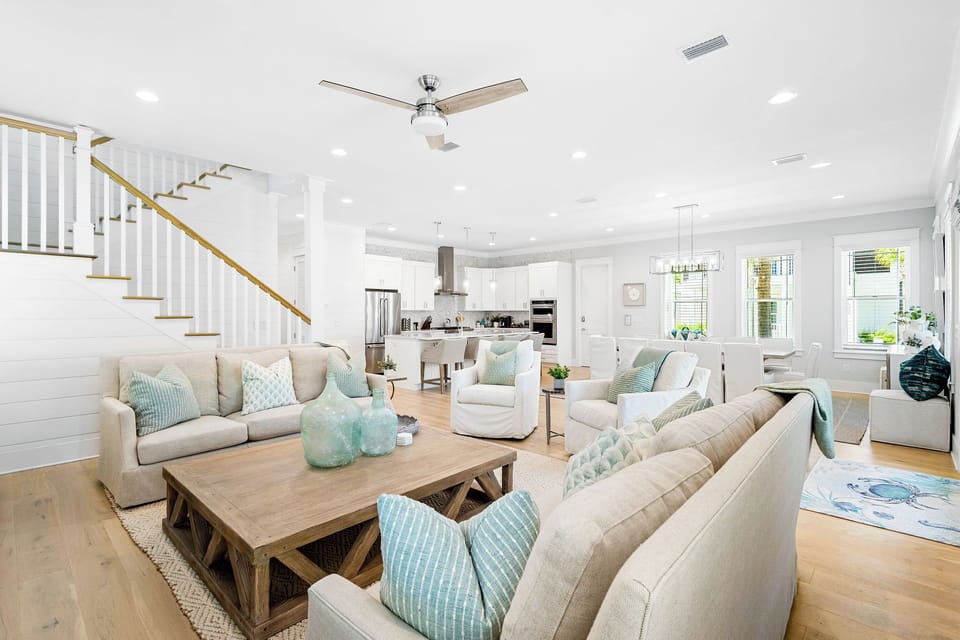 Large open concept living space.