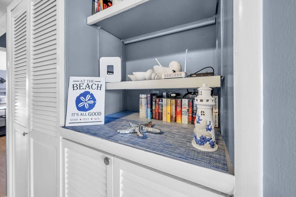 Unwind with a good book and enjoy the relaxing coastal vibe throughout the home.
