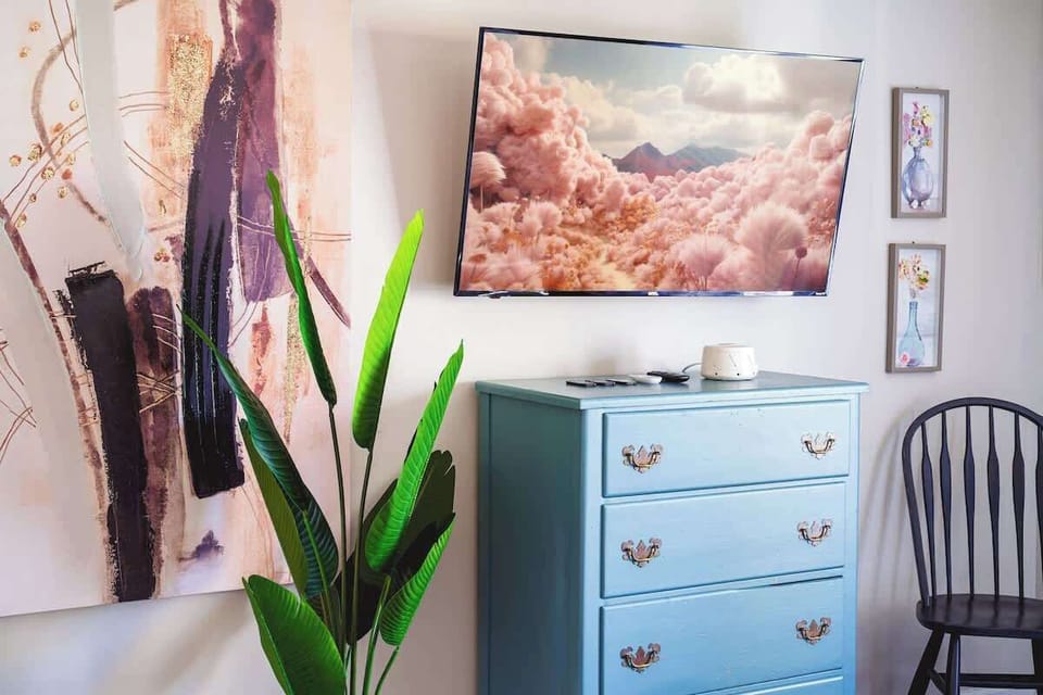 Smart TV and artwork ready to make your stay comfortable...