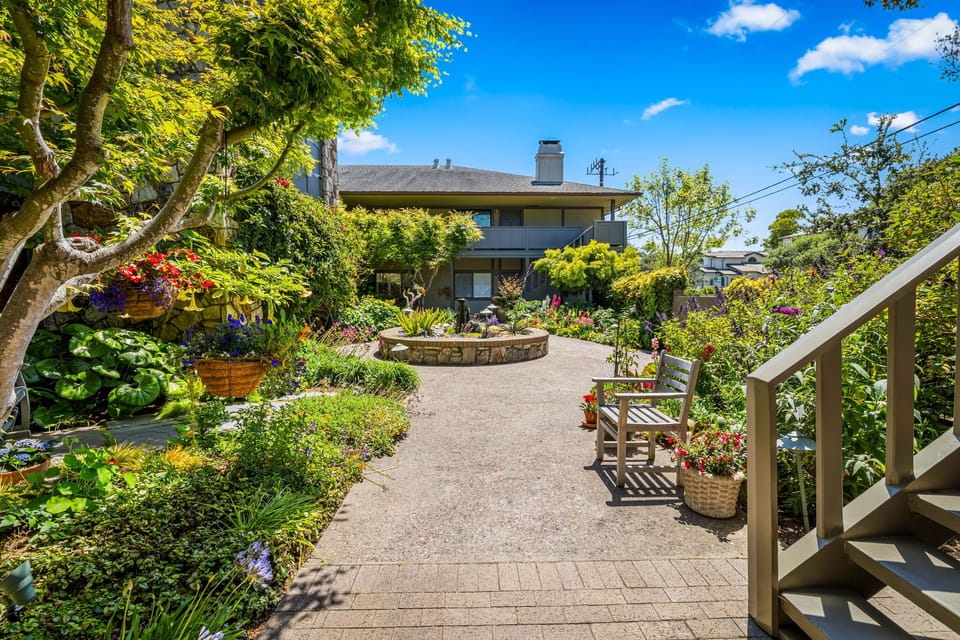 Beautifully Landscaped Central Courtyard with a Fountain