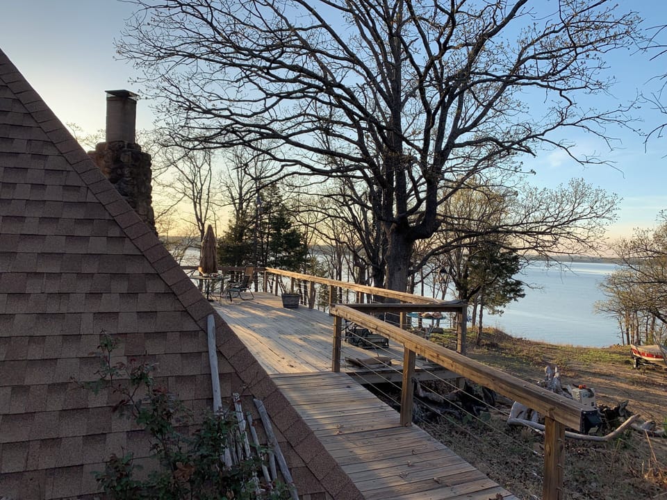 north side view of deck