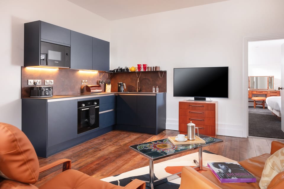 Open plan kitchen and and living room
