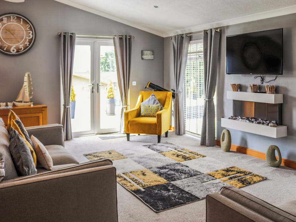 Living area | Seagrass Lodge, Rhosfawr, near Pwllheli