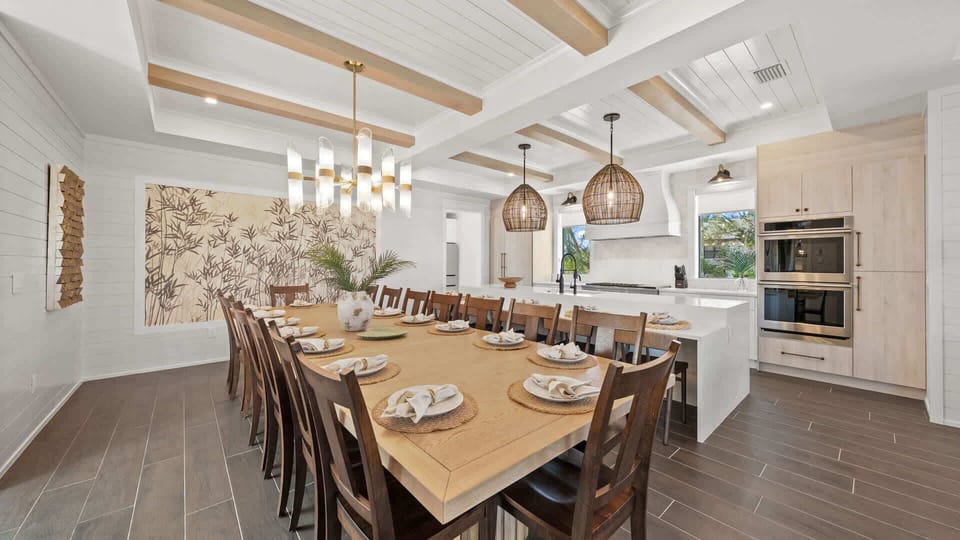 Dining Area - Oversized Refrigerator - (2) Dishwashers, Double Ovens; Large Gas Stove - Balcony Access