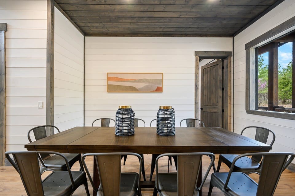 Dining table seats 8