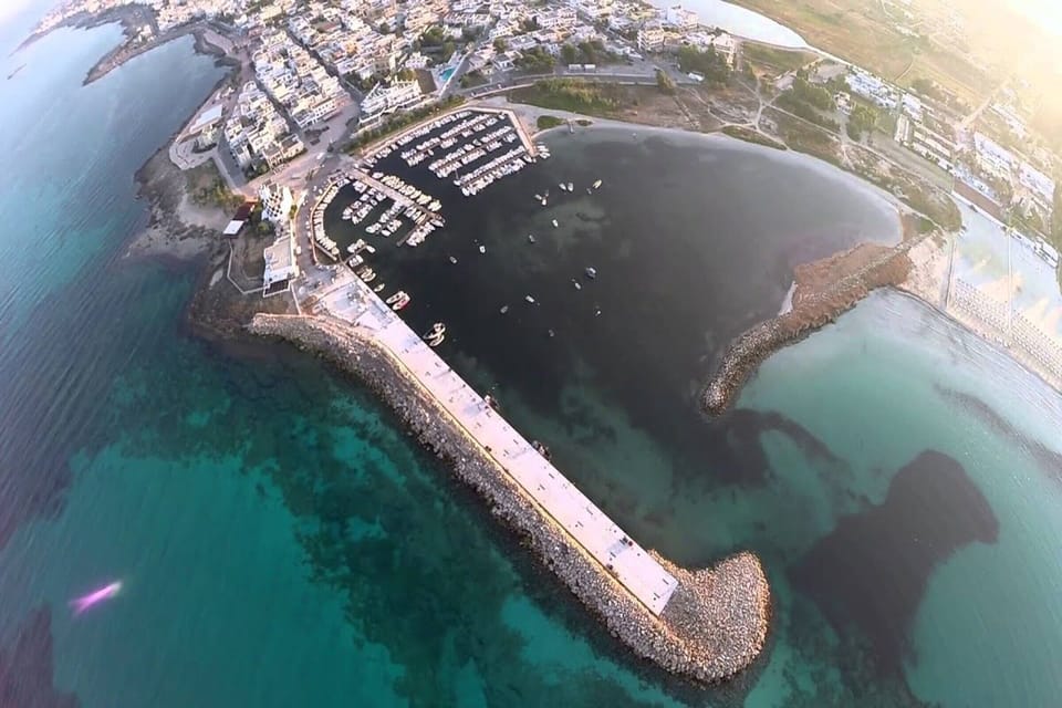 Top view of the port