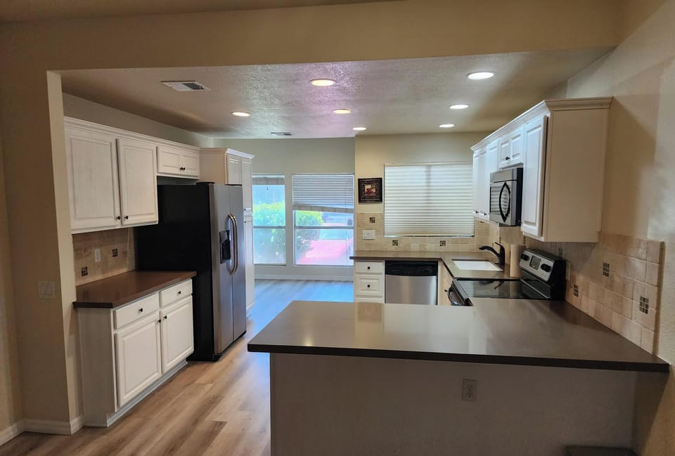 Fully stocked kitchen