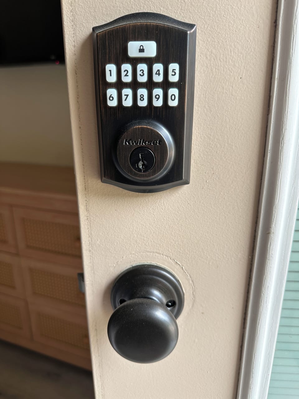 Secure Unit. Key code entrance for all exterior doors