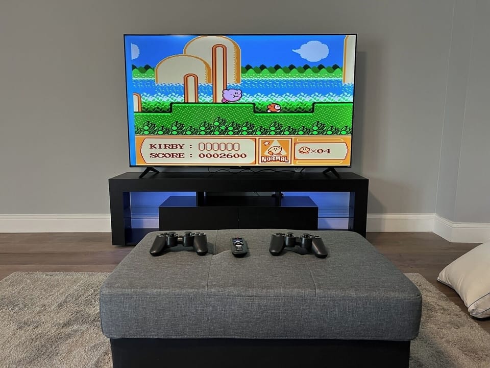 Play some nostalgic games in the console in the living room