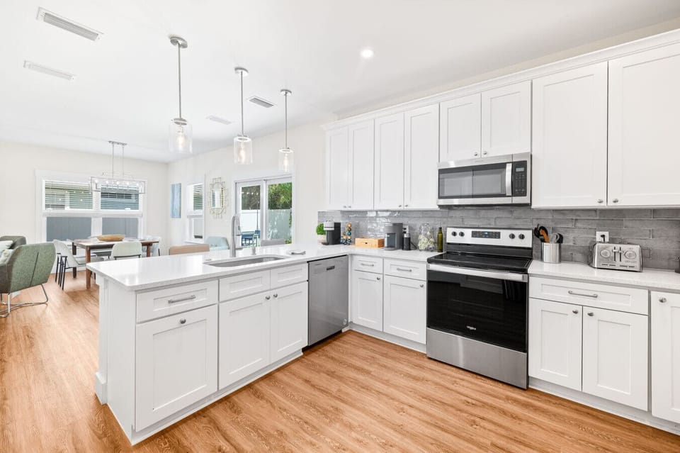 Feel at home in a bright kitchen that opens right into the dining and living space.