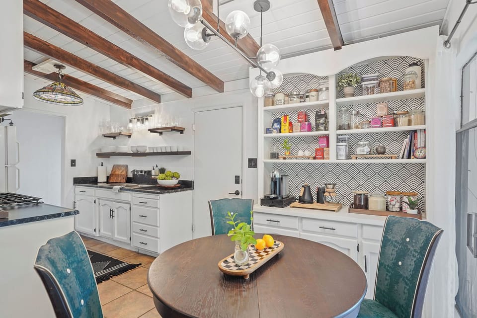 Enjoy breakfast in the cozy dining nook, prepare coffee your way with the Nespresso stocked with complementary coffee pods, or take it slow with the pour over option. Cream and sugar provided! 