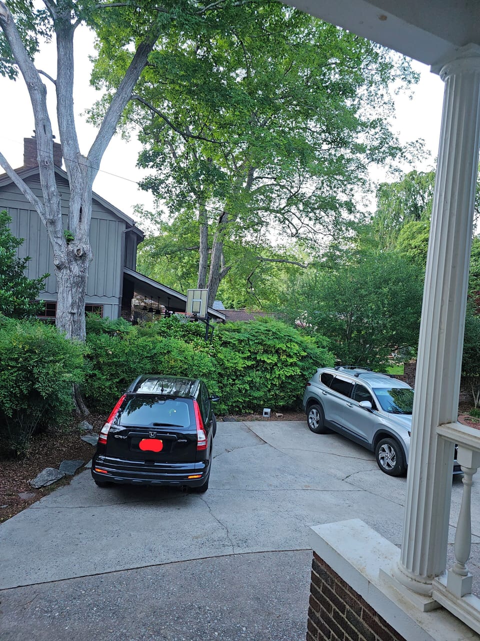 Parking in driveway