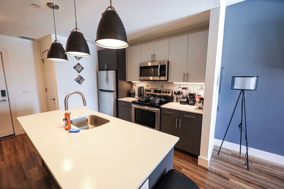 Cook comfortably with our complete kitchen setup.

