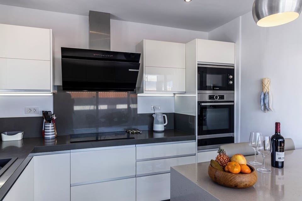 High-end appliances in kitchen
