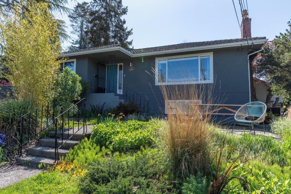 Exterior of the top floor Mid-Century Modern Apartment.