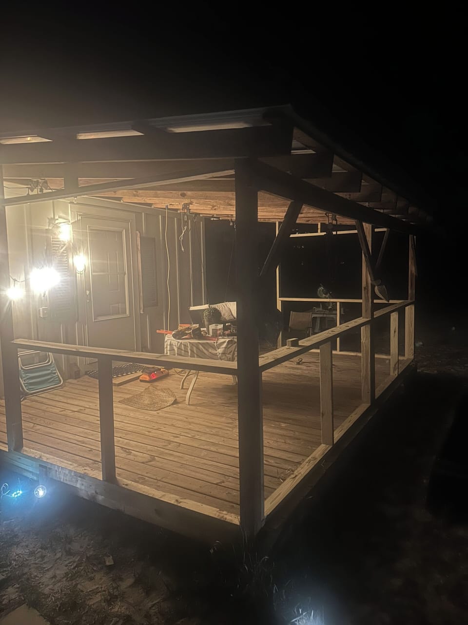 Brand new screened in porch to double your space !