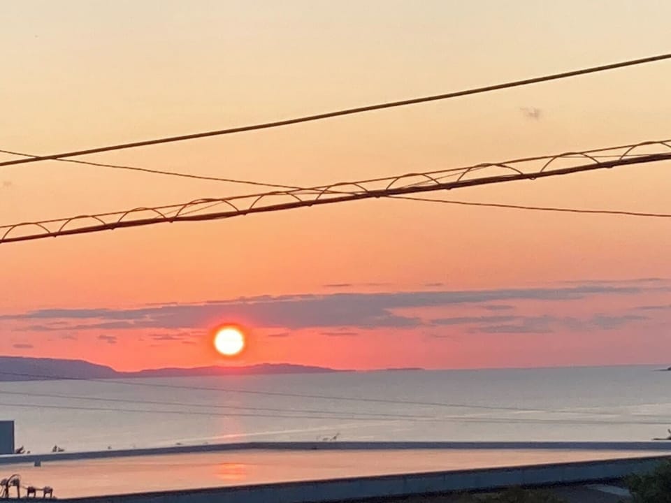 You can see Iriomote Island and the sunset from the rooftop.