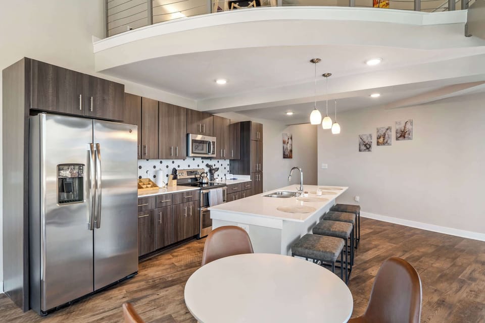 Dining area and kitchen