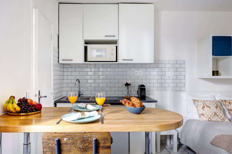 The open-plan living, kitchen and dining area