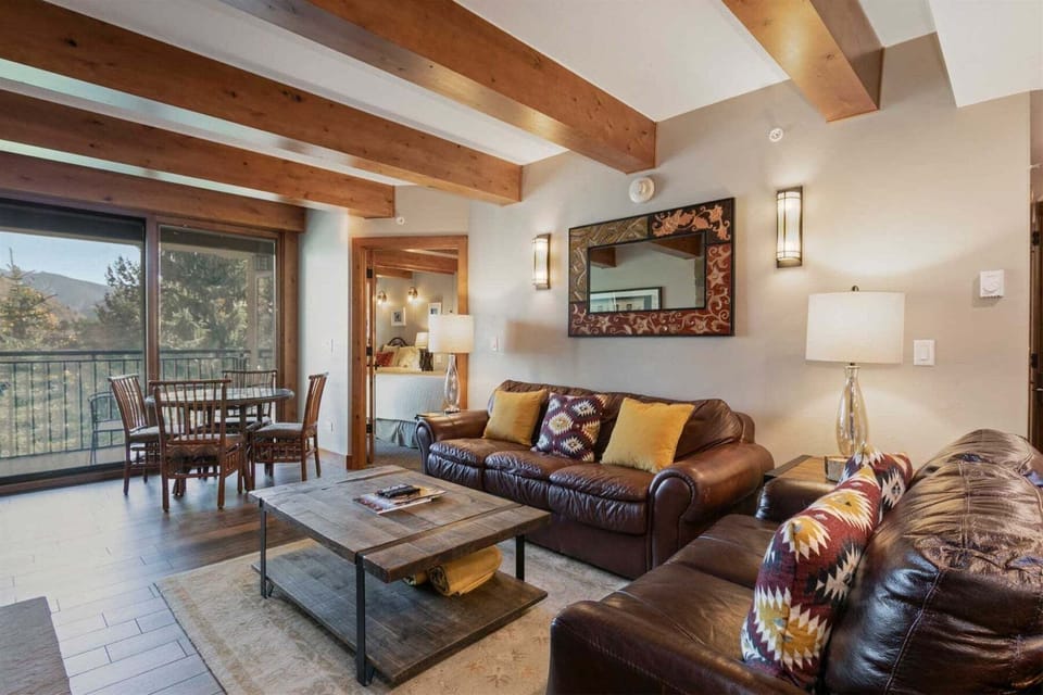 Gas fireplace with open living area