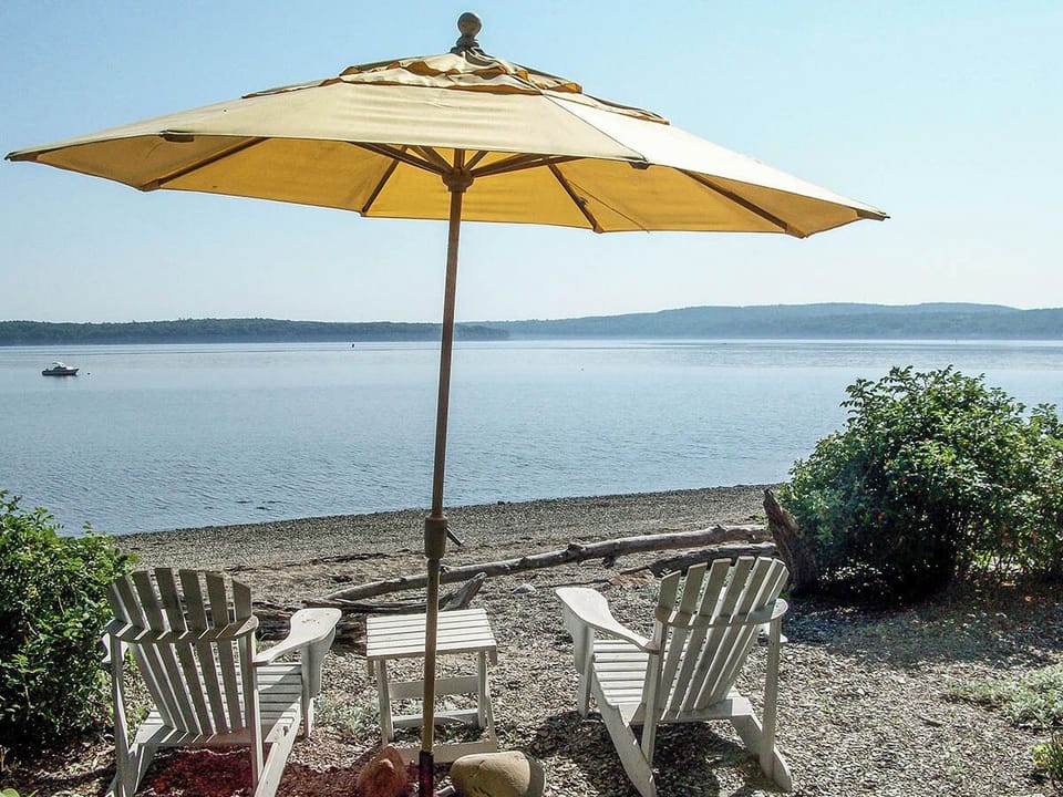 The beach in front of the cottage