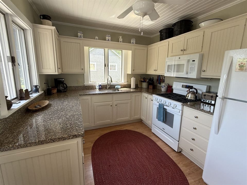 Kitchen with a new stove as of 2026 season