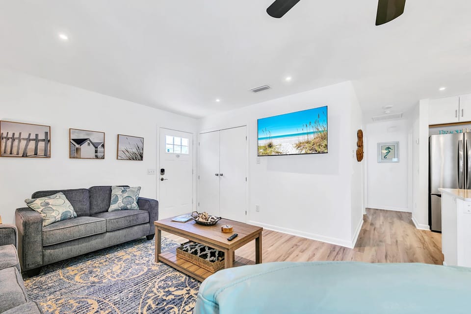 Living room with flat screen TV
