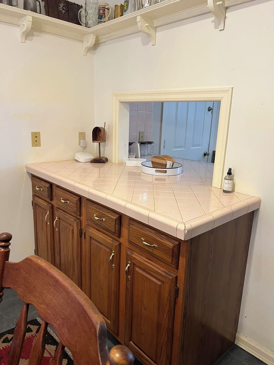 Pass through bar area