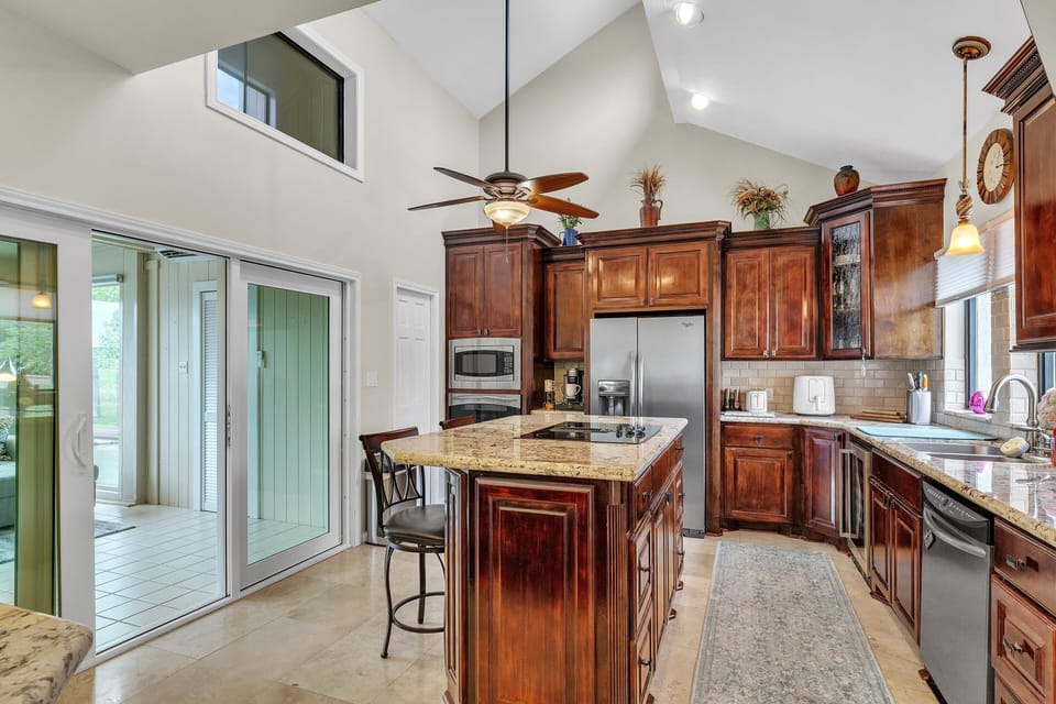 Indoors, Kitchen, Floor, Appliance, Ceiling Fan