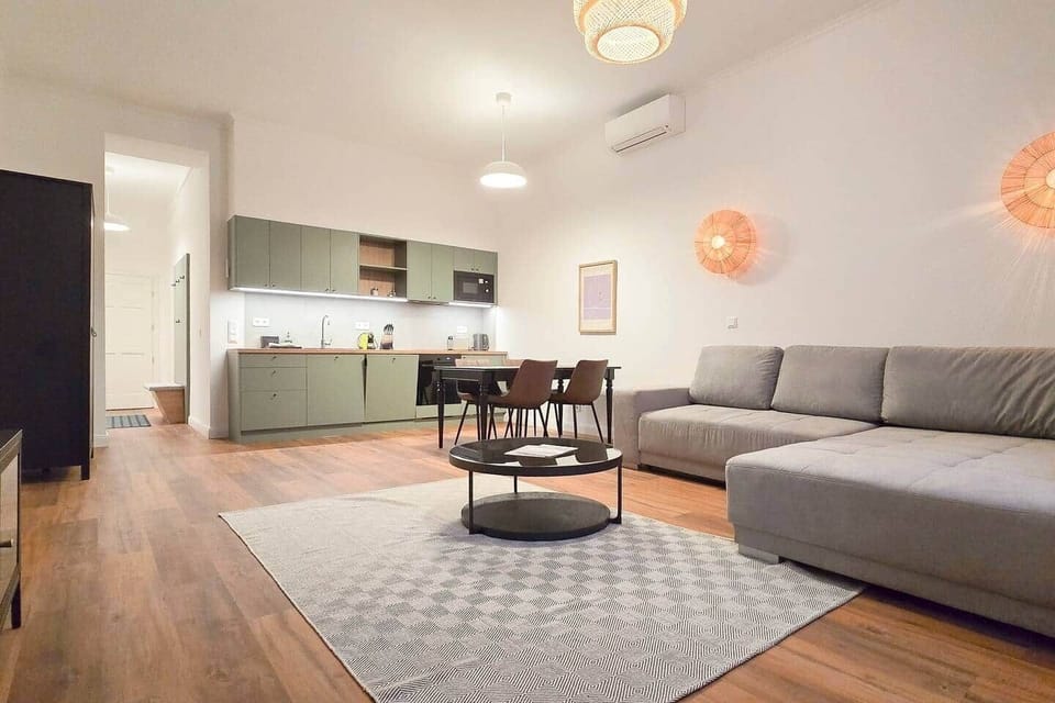 Living room with kitchen