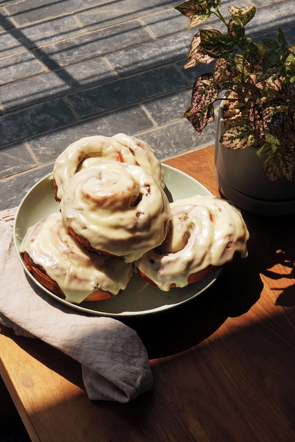 Start mornings with sweet pastries and bright, natural light.