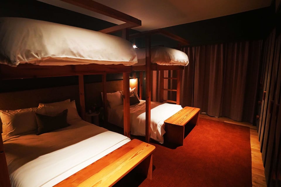 Make bedtime fun with cozy bunks and ambient lighting.